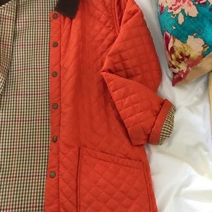 J. McLaughlin orange quilted coat